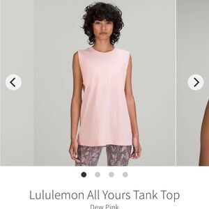 lululemon athletica Pink Sleeveless Relaxed Tank Top